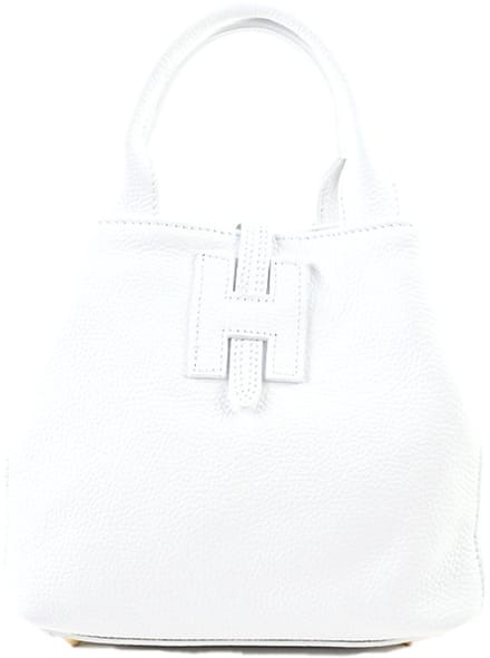 Echt lederen handtas Kyra - Made in Italy - Wit
