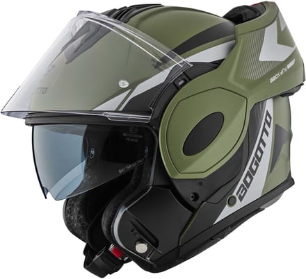 Bogotto FS-X600 Atyr Limited Edition Mat Legergroen Systeemhelm - Helm