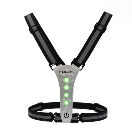 Focus Fitness - Hardloopvest - Veiligheidsvest - Verlicht - Oplaadbaar - Wit