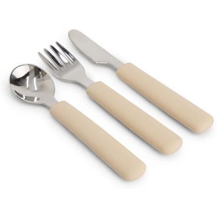 Prénatal siliconen bestekset RVS 3-delig Light Sand Brown unisex