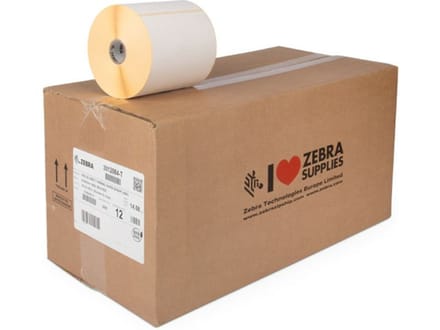Zebra 3012884-T (Z-Perform 1000D) Etiket Zwart op wit (102 mm x 203 mm) 12 rollen