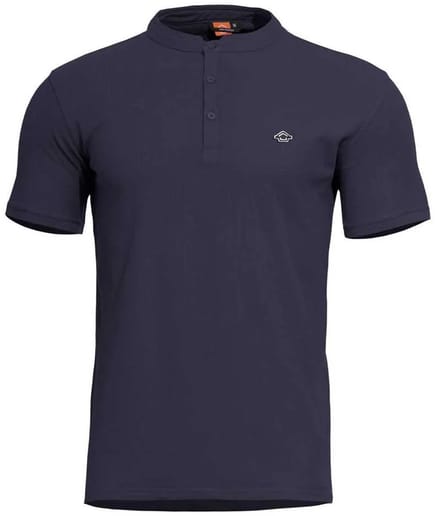 Pentagon Levantes Henley Korte Mouw Poloshirt Blauw L Man