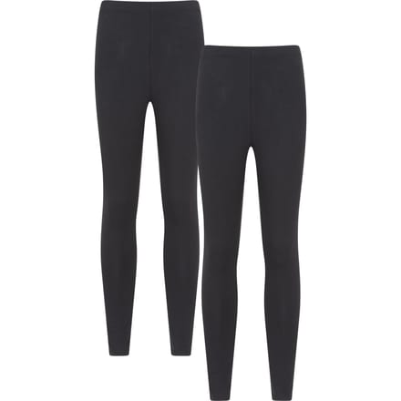 Mountain Warehouse Dames/Dames Katoenmix Midweight Leggings (Set van 2) (Jet Zwart)