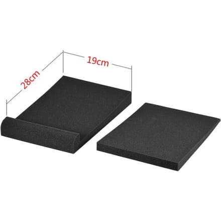 2 Sets Pak Studio Monitor Luidspreker Isolatie Schuim Pads Max. 11 * 7.4 Inch Bruikbaar Oppervlak zwart