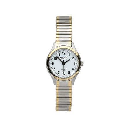 AB6034 – Adora Basis Dameshorloge Bicolor Zilver/Goud 23 mm Quartz 5 ATM – Rekband