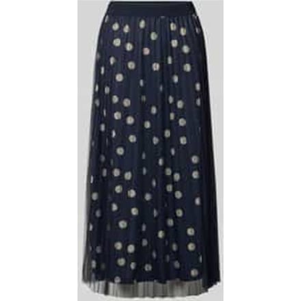 midi-rok met plissévouwen en polkadots