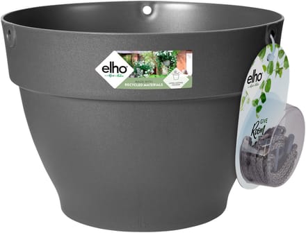 Elho Vibia Campana Hangschaal 26 - Bloempot voor Buiten - Ø 26.0 x H 18.4 cm - Antraciet