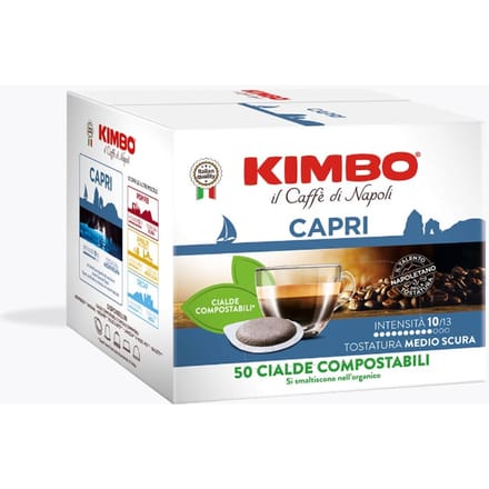 Kimbo Capri 50 E.S.E Pads | 50 Stück | Afrika, Asien, Mittel- und Südamerika | Exquisiter Espresso, zarte Arabica-Robusta Röstung, nachhaltig