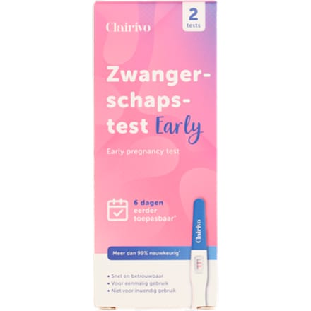 Zwangerschapstest Clairivo Early 2 stuks