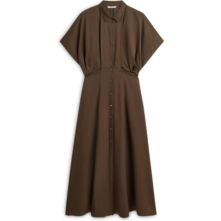 Summum Dress Button Down Light Twill Jurken Donkerbruin 5s1665-12494
