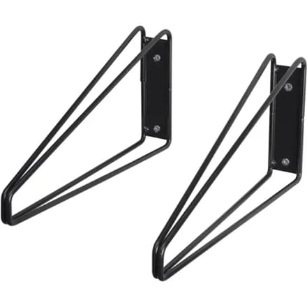 Duraline Plankdrager Dubbel Laag Staal Zwart 24x13,5cm - 2 Stuks