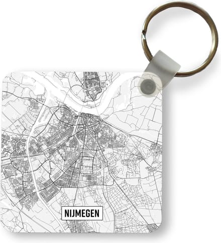 Sleutelhanger - Uitdeelcadeautjes - Stadskaart Nijmegen - Plastic