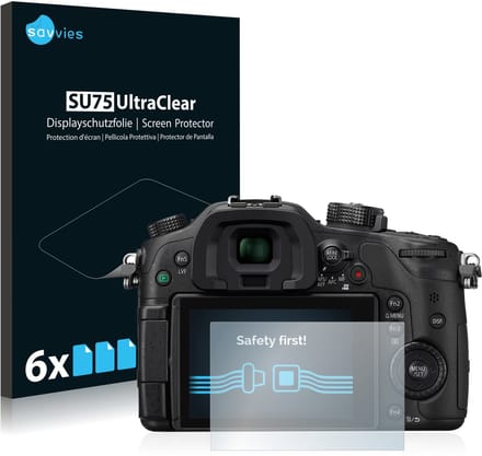 Savvies - Screenprotector voor Panasonic Lumix DMC-GH4 - Folie Beschermfolie transparant 6 Stuks