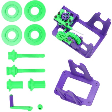 Bobineur de filament pour imprimante 3D Kit bobineur de fil d'impression à manivelle pré-assemblé Violet Vert