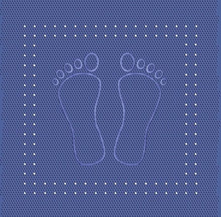 Kleine Wolke - Badinleg Foot blauw 36x72cm