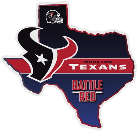 Signs USA - wandbord - dibond - Houston Texans - NFL - 25 x 24 cm