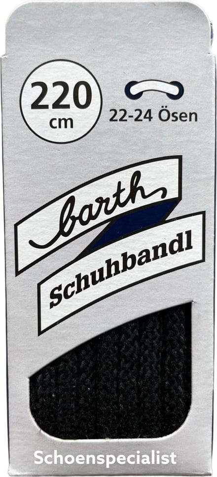 Dikke ronde schoenveter Zwart, 220 cm