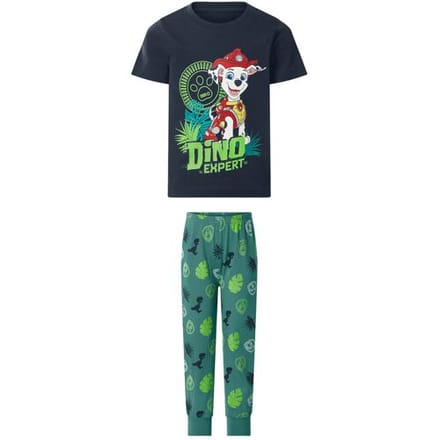 LUPILU Paw Patrol kinder pyjama (Donkerblauw/groen, 122/128)