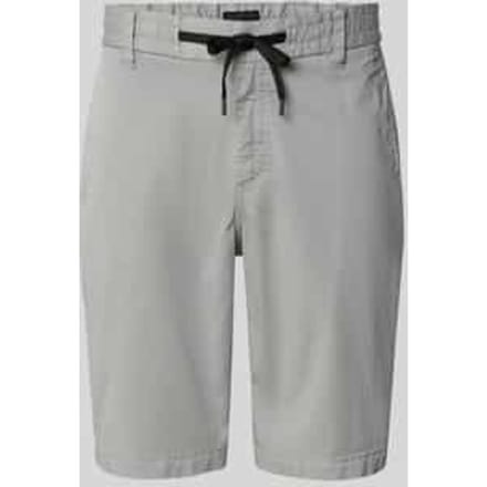 Tapered chinobermuda van katoenmix