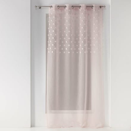Glasgordijn 140 cm x 240 cm Dots Pink
