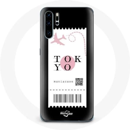 Coque pour Huawei P30 Billet d'avion tokyo Japon