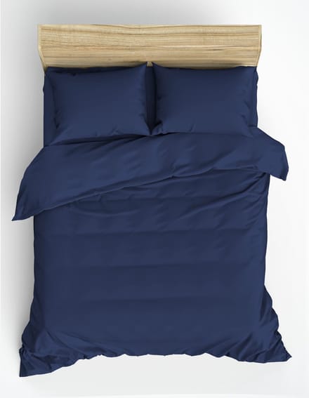 L'Essentiel Maison Plain - Dekbedovertrek - Ranforce - Donkerblauw