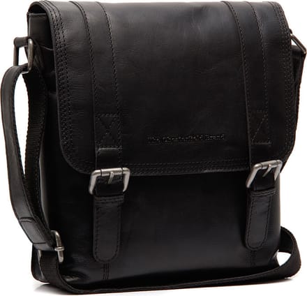 Chesterfield Adelanto Waxed Pull Up Overslagtas - Zwart