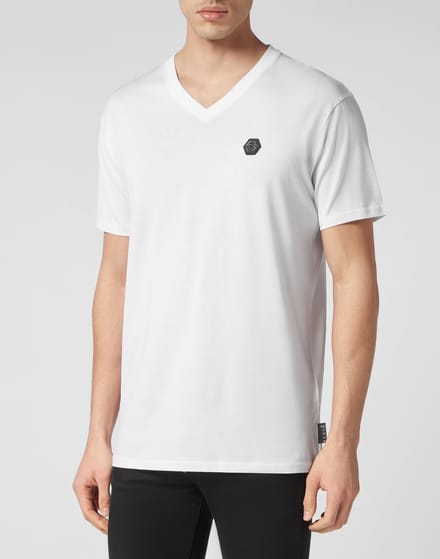 T-Shirt V-Hals Gothic Plein