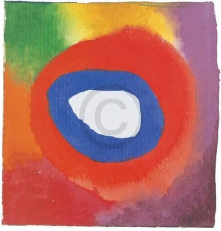 Kunstdruk Wassily Kandinsky - Colour studies with technical 40x50cm
