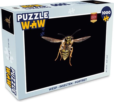 Puzzel Wesp - Insecten - Portret - Legpuzzel - Puzzel 1000 stukjes volwassenen