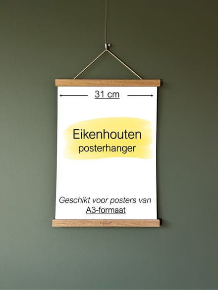 Posterhanger A3-formaat (31 cm) Eiken hout