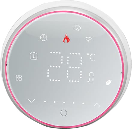 Slimme Thermostaat - App Bediening - Waterverwarming Regelen - Programmeerbaar Weekschema - 5-35 Graden - Wit