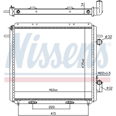 Radiator, motorkoeling NISSENS 63947
