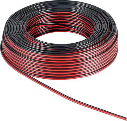 Luidsprekerkabel CCA 2 x 0,75mm2 - Zwart/Rood - 10 meter