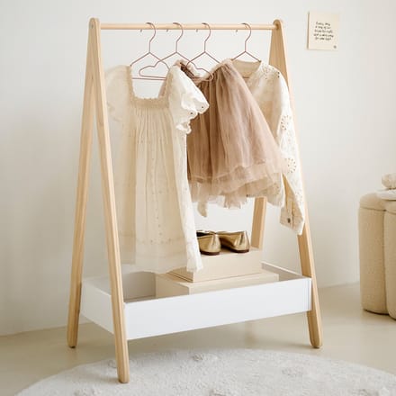 Petite Amélie Houten kledingrek «Cerise» | Wit