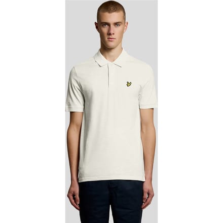 Lyle & Scott Fine Slub Polo Shirt Ice Cream