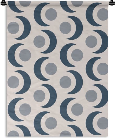 Wandkleed - Wanddoek - Maan - Design - Cirkel - 60x80 cm - Wandtapijt