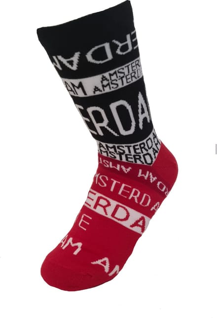 Robin Ruth - Amsterdam - Zwart/rood - Dames sok - Maat 36-42