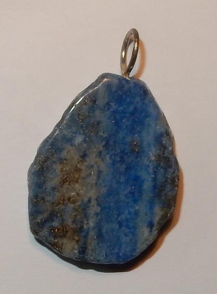 Lapis Lazuli schijfjes hanger