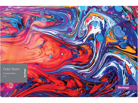 Berlingo A4 Klemmmap Map Color Storm - Documentenmap met Drukknop