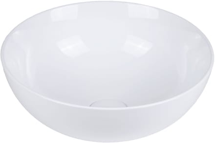 Waskom Lena Wit Rond - 38.5x38.5x14 cm - Wasbak - Waskommen - Wastafel Keramiek - Glans Wit