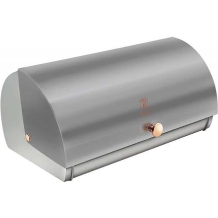 Berlinger Haus Moonlight Edition - Stalen Broodtrommel - 38cm - Zilver - Makkelijk te openen