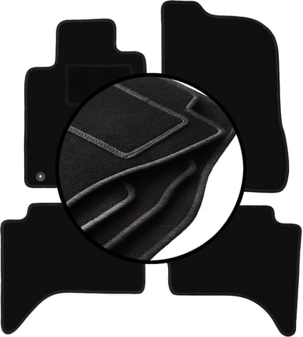 Complete set veloursmatten voor: Mitsubishi L200 V offroad (2015-)