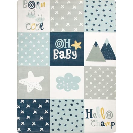 Kindertapijt wasbaar Chiko blauw 80x150 cm