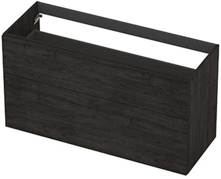 INK - Onderkast 2L A-sym Decor Tbv Grepen - 1200x450x650 Mm - Houtskool Eiken