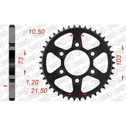 Pignon de sortie de boite Esjot pour Auto 17 dents pas 525 Neuf
