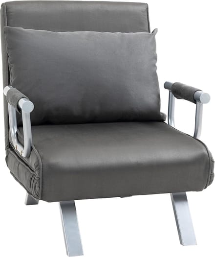 DD Slaapstoel - Logeerbed - Zetelbed - 69x65x80cm - Dunkelgrau