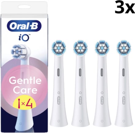 Oral-B iO Gentle Care Opzetborstels - 3 x 4 Stuks - Wit