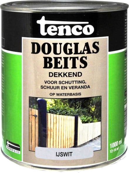 Tenco douglas beits waterbasis dekkend ijswit - 1 liter