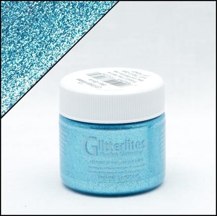Angelus Glitterlites - Hemels Blauw - 29,5 ml Glitter verf voor leer (Sky Blue)